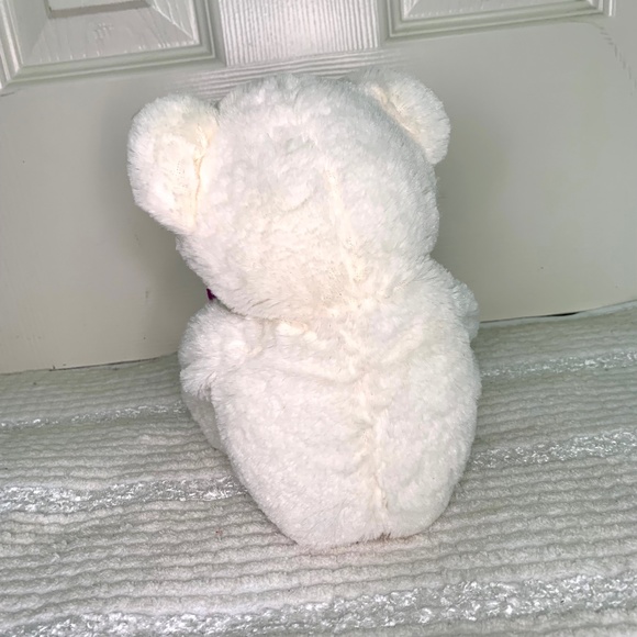 Bear Plush with Flower - White - It's Your Day - 8" - Picture 5 of 6